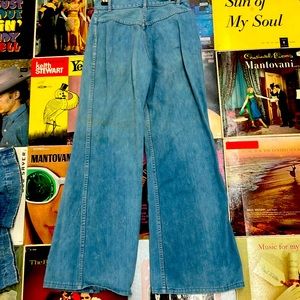 Bare back flare jeans